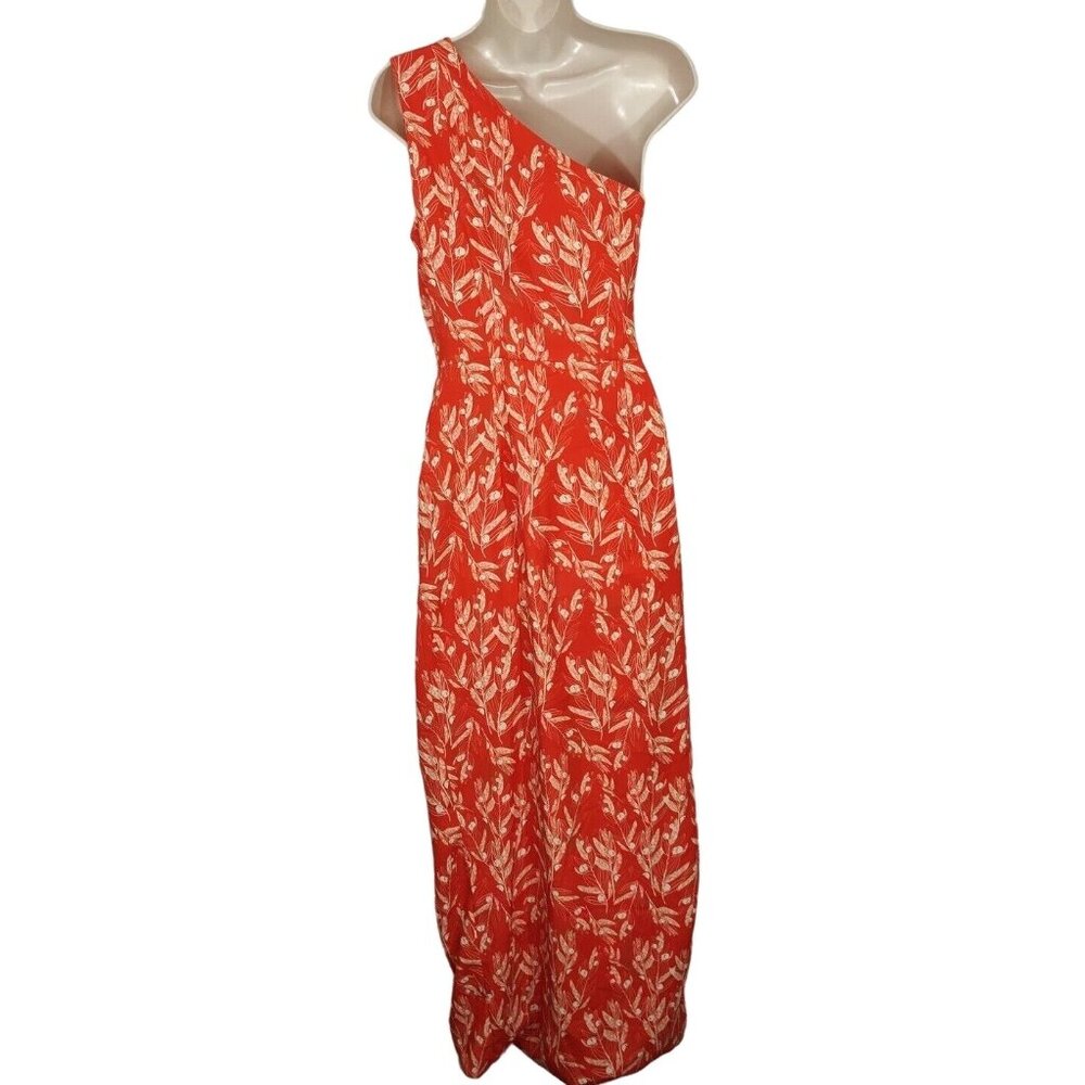 Alexia Admor Alessi Gown One Shoulder Dress Women Size 2 Orange Cocktail Party - Picture 7 of 10